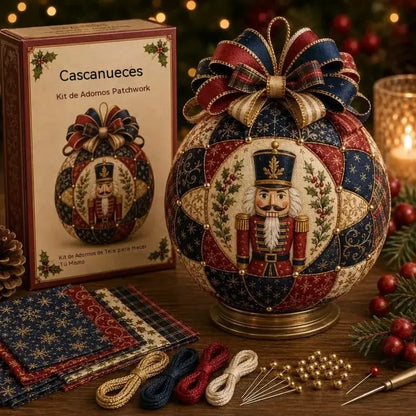 🎄🎄Adorno navideño de patchwork, kit de manualidades para hacer tú mismo