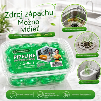 2 balenia (100 tabliet) za 22 eur. Vo vode rozpustné kapsuly na elimináciu zápachu z odtokov – dokonalé riešenie na zamedzenie šírenia zápachu v kúpeľniach a kuchyniach.