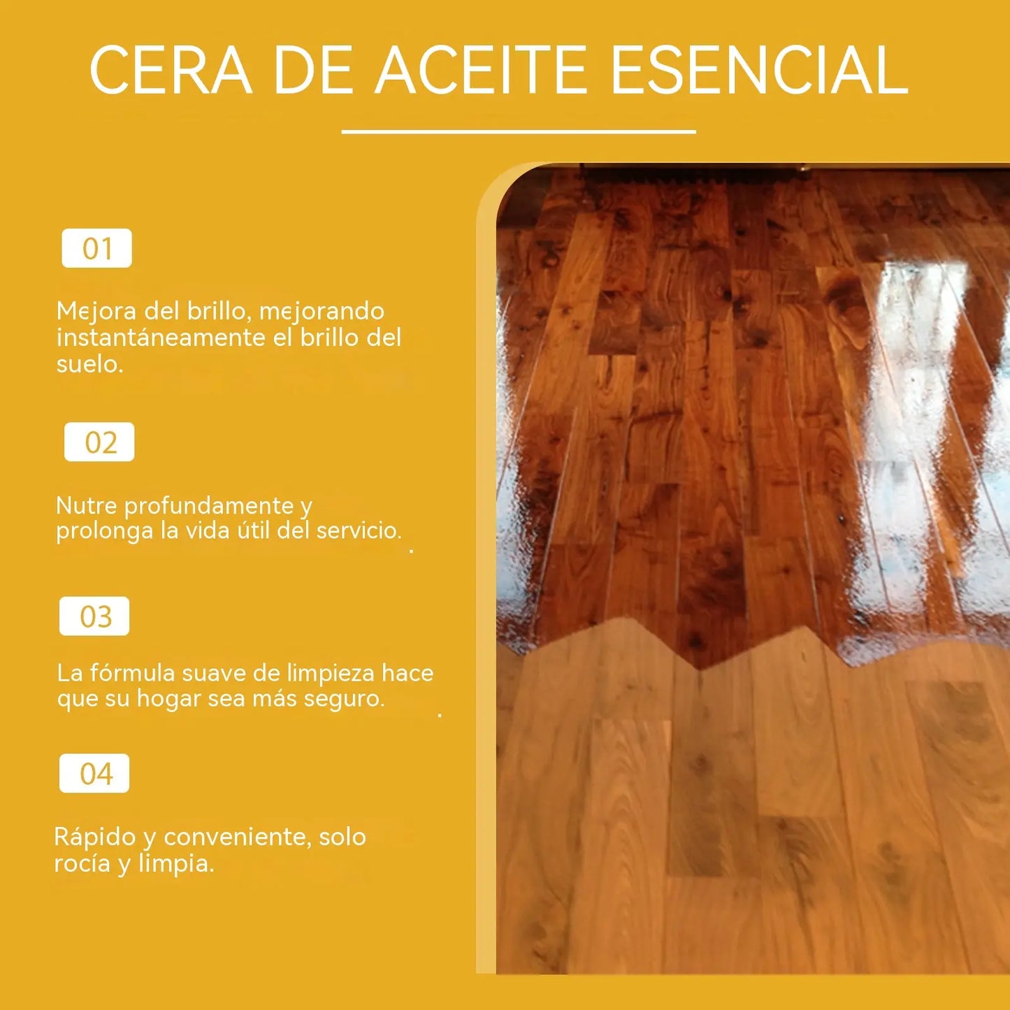 【30%0FF】Spray abrillantador de madera con cera de abeja de 120 ml (incluye esponja y toalla) para el cuidado de los muebles, la prevención de grietas y la protección de la pintura.