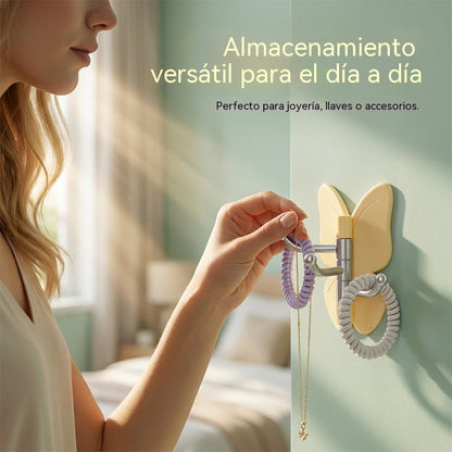 🦋 Gancho Mariposa Adhesivo Sin Perforaciones