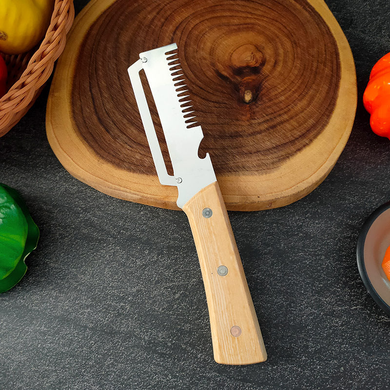 ✅Compra 1 y llévate 1 gratis (2 artículos) 🧅🔪 Pelador de cocina multifuncional 3 en 1: ¡Pela, corta y abre botellas! 🔥
