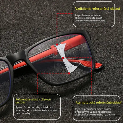 Nové štýlové multifokálne športové okuliare na čítanie: Protišmykové, fotochromatické, okuliare s dvojitým použitím (na blízko aj do diaľky) pre seniorov
