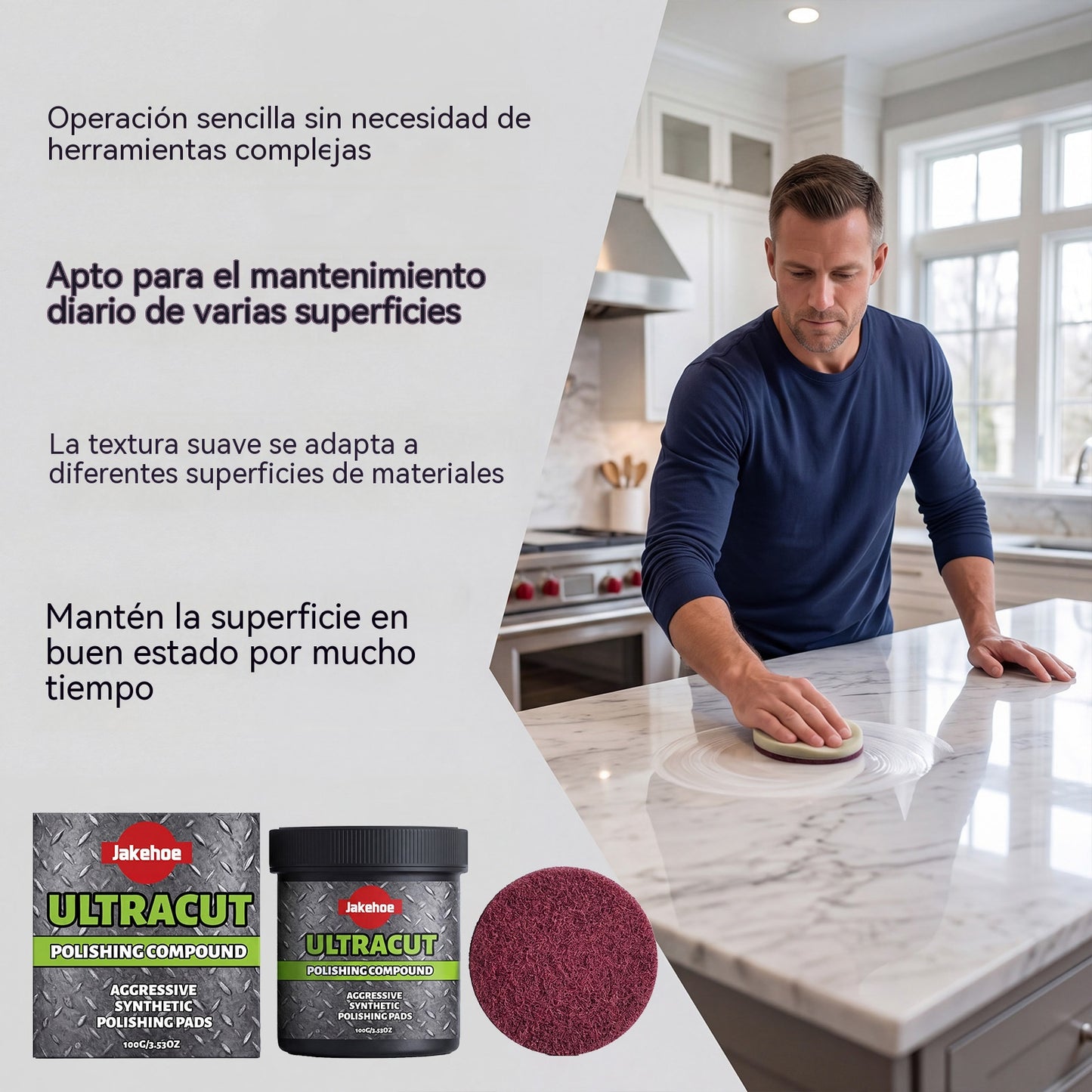 ✨🛠️Compuesto multifuncional para reparación y pulido de superficies (con almohadilla de pulido)