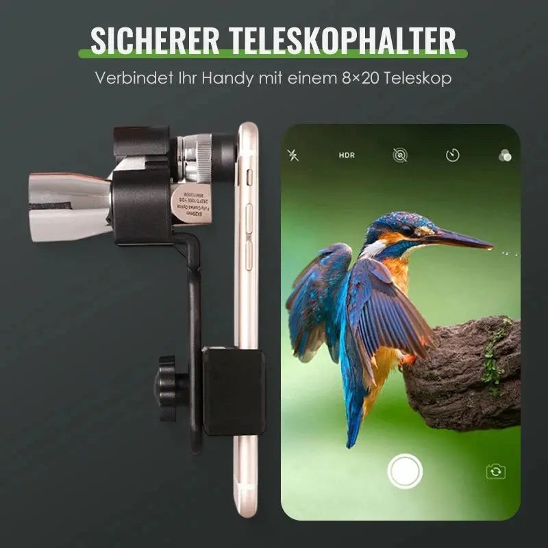 🔭[Metalni monokular s malim kutom + kopča za mobilni telefon + tronožac] Mini prijenosni mikroskop s metalnim kutom s monokularom