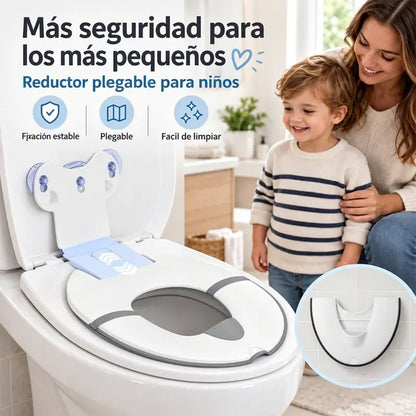 Asiento de inodoro para aprender a ir al baño, plegable y portátil, para niños pequeños.