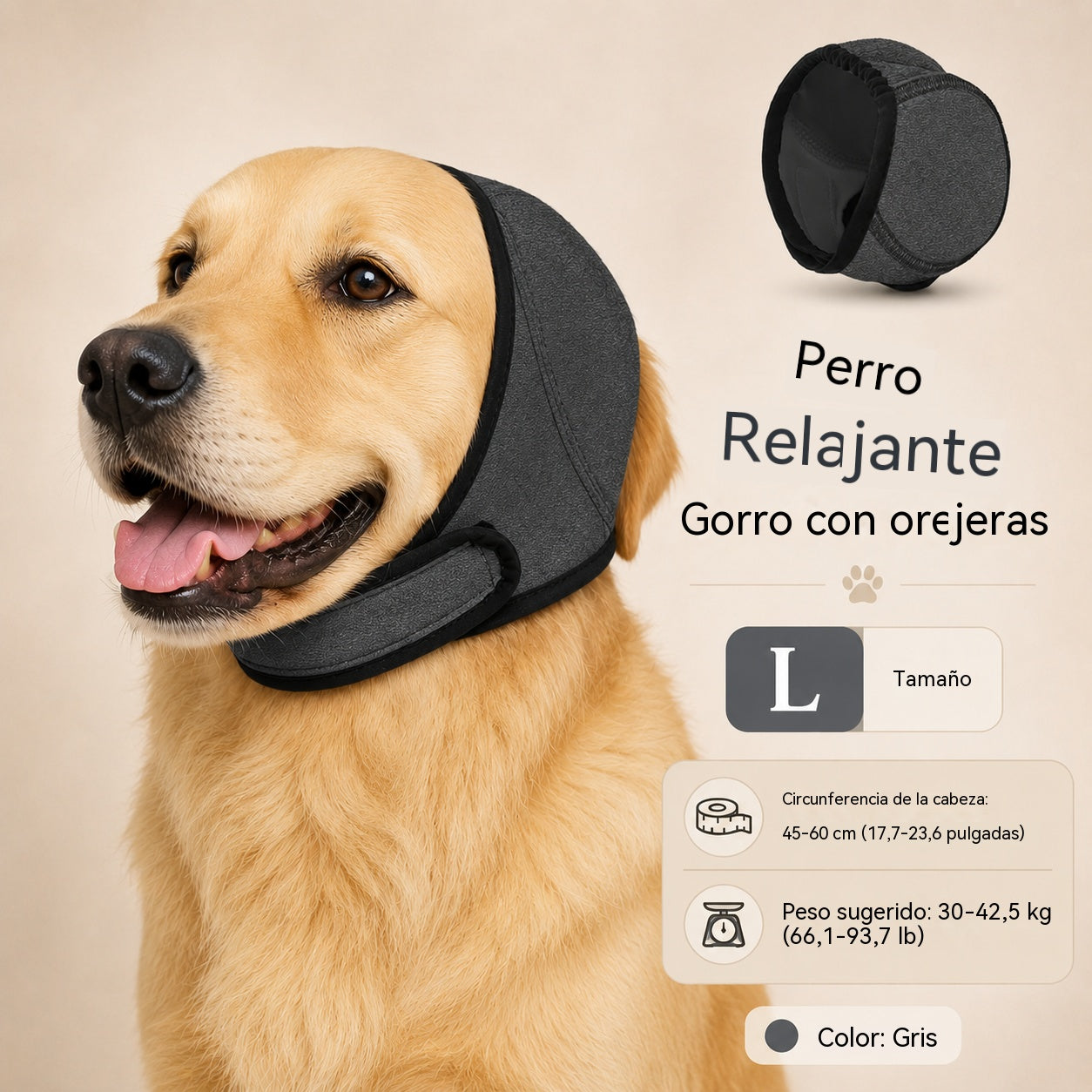 🐶 Gorro calmante para perros | Más tranquilidad en momentos de estrés