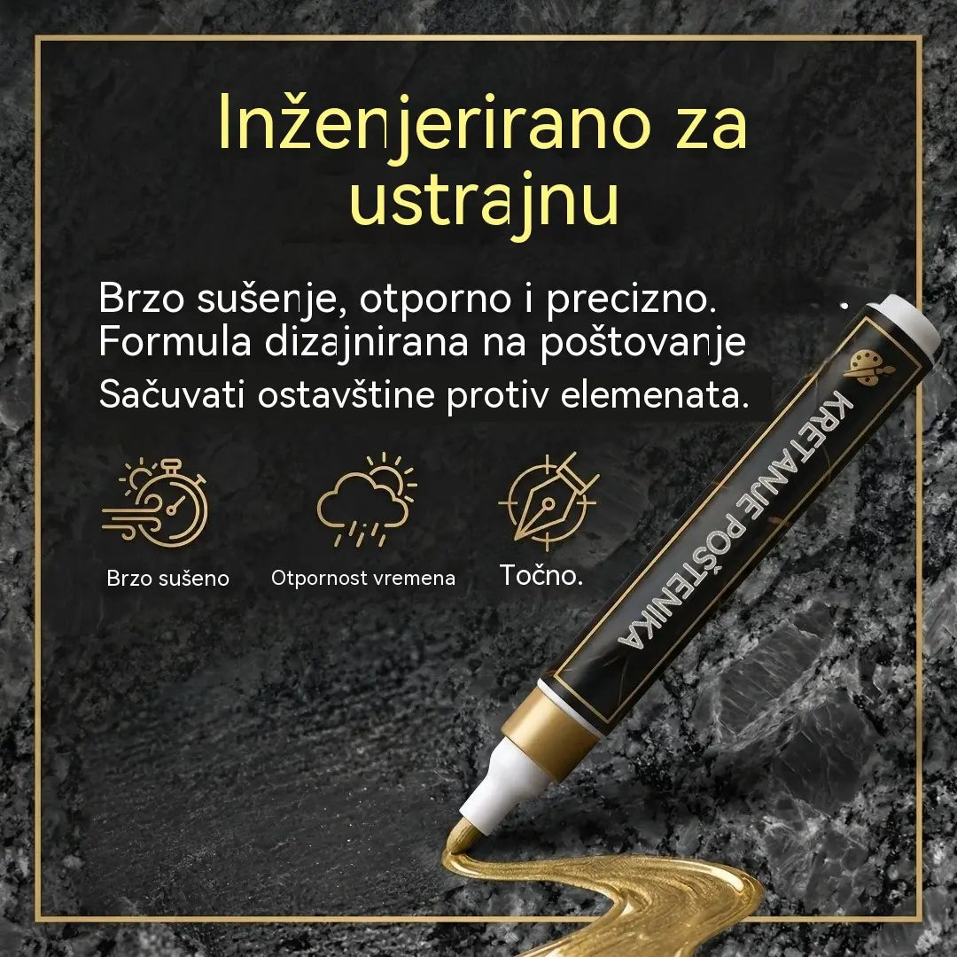 【2 komada 21 eura】🖍️Vodootporna i neblijedeća olovka za popravak i ponovno bojanje natpisa na kamenim pločama