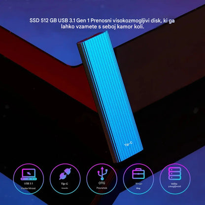 🏆Časovno omejena ponudba⚡ 🔥16TB prenosni mini SSD disk visoke zmogljivosti tipa C