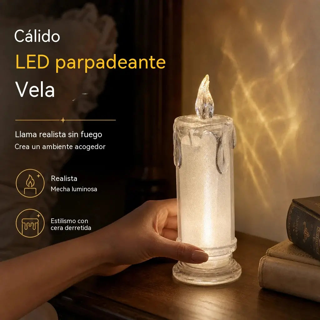 ⏳Oferta por tiempo limitado: ¡50% de descuento! ⏰Luz nocturna electrónica LED de alta luminosidad con forma de vela 🕯️💡