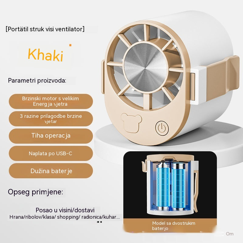 🔥【Kupite jedan, dobijte jedan gratis】🌀 Mini ventilator velike brzine koji se može nositi oko struka.