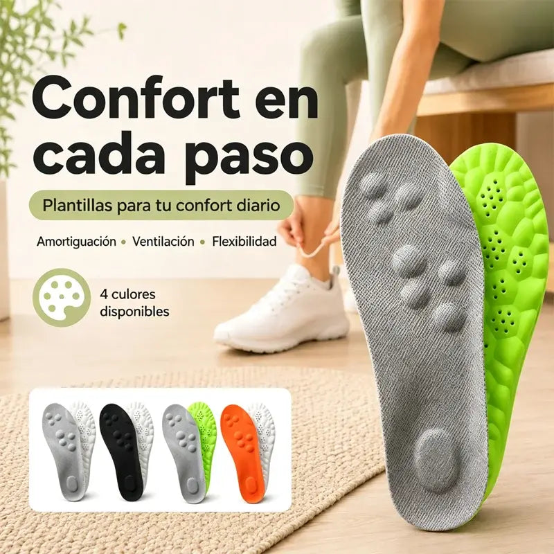 【2 pares por 26 euros】Plantillas deportivas amortiguadoras, transpirables, resistentes al olor y antibacterianas.