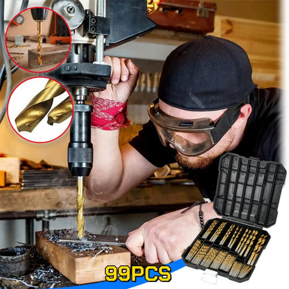 🔥✨🔥✨【1 juego de 99 piezas】 31 euros】Juego de brocas recubiertas de titanio