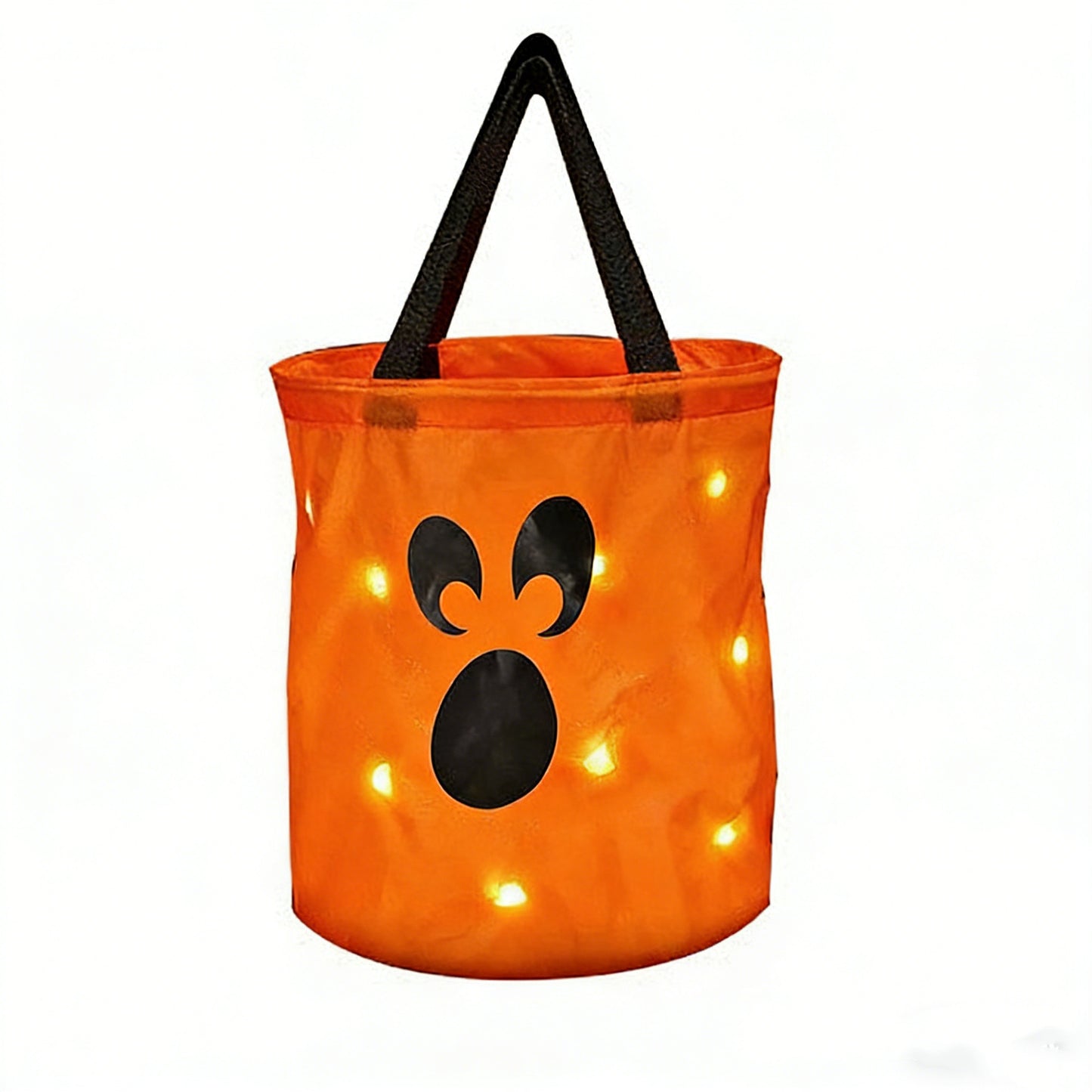 🎃Bolsa de dulces de calabaza que brilla en la oscuridad para Halloween — Luz LED