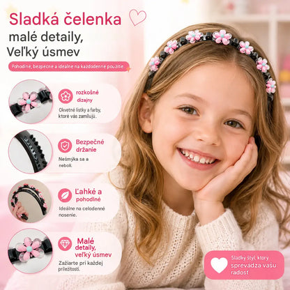 👑【5 kusov】Paličky, sponky a zapletené stuhy pre dievčatá