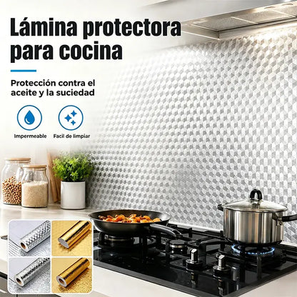 🏆 ¡Oferta especial de último día! 🔥Compra más y ahorra más🎁 Papel tapiz autoadhesivo para cocina, protector contra salpicaduras, adhesivos impermeables para cocina