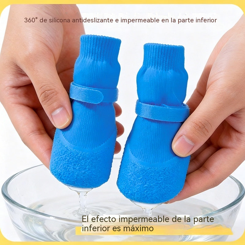 🐕🐕【25€】2 juegos 8 piezas-Nuevos calcetines impermeables para perros. Botas de lluvia de silicona para perros. Antideslizantes y resistentes al desgaste.