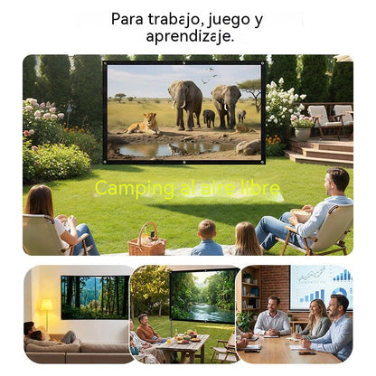 📺 ¡50% de descuento por tiempo limitado! ✨ Pantalla de proyección de alta definición: 100 pulgadas en diagonal, superficie blanca mate, que ofrece una experiencia de cine en casa nítida y cristalina 🎬🌟