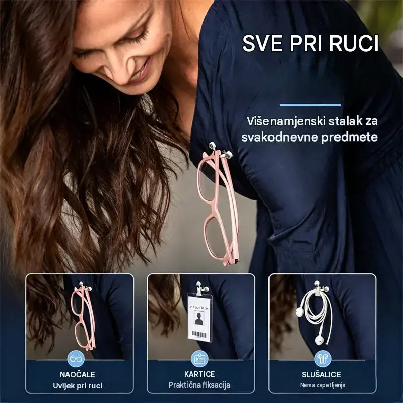 5 komad 24 eura 🧷🧲 Magnetna kopča za držač naočala, univerzalni vješalica za naočale za čitanje, naočale s plavim svjetlom i sunčane naočale, nema više izgubljenih naočala