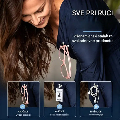 5 komad 24 eura 🧷🧲 Magnetna kopča za držač naočala, univerzalni vješalica za naočale za čitanje, naočale s plavim svjetlom i sunčane naočale, nema više izgubljenih naočala