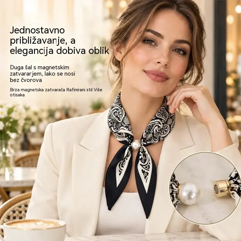 ✨ Paket od 4 uske svilene marama - odišu elegancijom i profinjenošću za proljeće i ljeto! Nježna tekstura, svestrane i jednostavne za kombiniranje - bilo da se nose oko vrata, kao dodatak za kosu ili kao ukras za torbicu!
