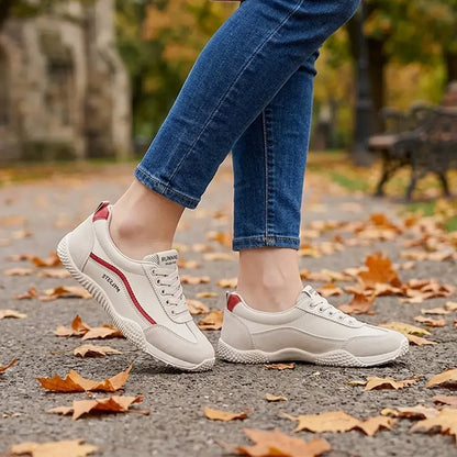 【Veličine 35-40】👟Ženske tenisice njemačkog stila s okruglim vrhom – Lagane i prozračne, ravne cipele za svaki dan – Klasičan bijeli dizajn