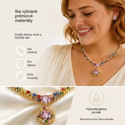 💎 ✨ Sada trblietavého náhrdelníka a náušníc s kubickými zirkónmi: nadčasová elegancia, perfektný darček – ideálny na svadby, večierky alebo ako luxusný doplnok na každý deň 💍