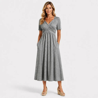 💟【50% popusta】【Veličine S-3XL】Jednobojna midi ležerna haljina