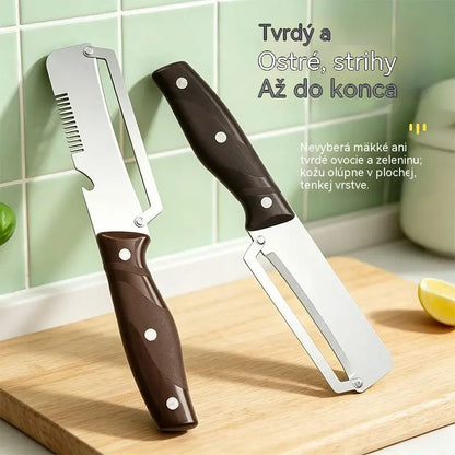 ✅【Kúpte 1 a získajte 1 zadarmo!】🧅🔪 Multifunkčná kuchynská škrabka 3 v 1: Šúpe, krája a otvára uzávery fliaš! 🔥