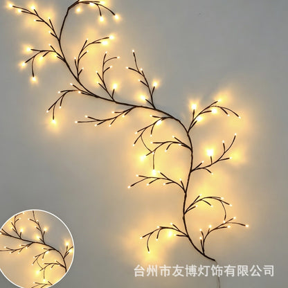 ✨ Ohybné LED svetlá v tvare popínavých rastlín a kvetov: vyzdobte si domov a vytvorte čarovnú, hrejivú atmosféru 🦋💡