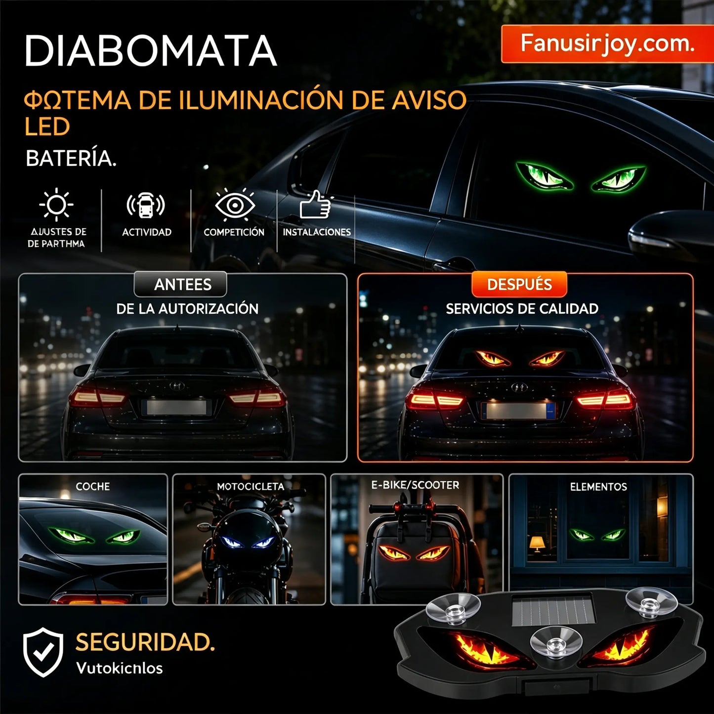 [Kupite jedan, dobijte jedan gratis] Dva artikla za samo23 eura. 🚗👀 LED svjetla za automobil na solarni pogon | Privucite pozornost i poboljšajte sigurnost vožnje: Bežični dizajn, automatsko otkrivanje, univerzalno upravljanje aplikacijom ✨