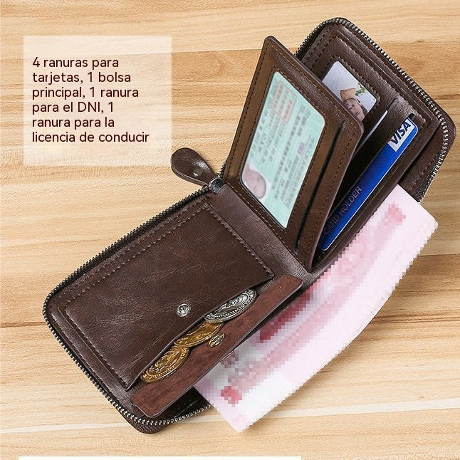 💳 Tarjetero multifuncional con ranura RFID para múltiples usos