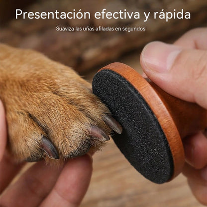 🐕 Lima de uñas de madera para mascotas – Papel de lija reemplazable, no corta la parte sensible de la uña.