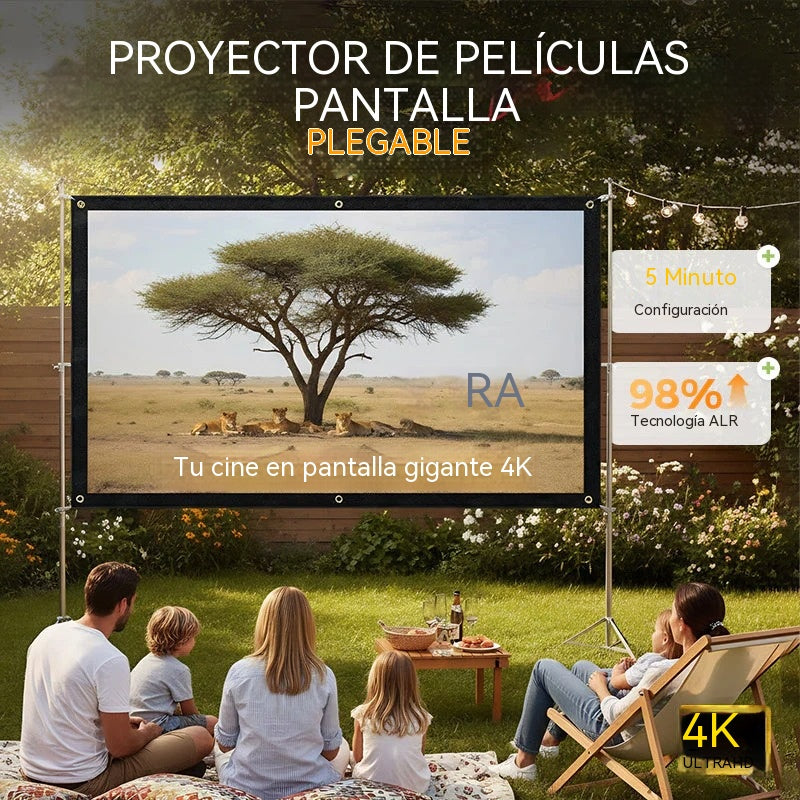 📺 ¡50% de descuento por tiempo limitado! ✨ Pantalla de proyección de alta definición: 100 pulgadas en diagonal, superficie blanca mate, que ofrece una experiencia de cine en casa nítida y cristalina 🎬🌟