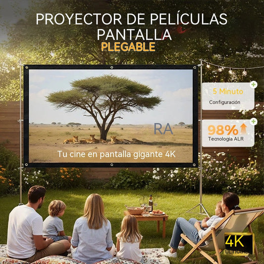 📺 ¡50% de descuento por tiempo limitado! ✨ Pantalla de proyección de alta definición: 100 pulgadas en diagonal, superficie blanca mate, que ofrece una experiencia de cine en casa nítida y cristalina 🎬🌟