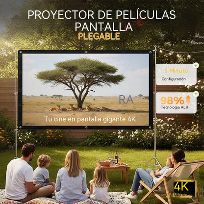 📺 ¡50% de descuento por tiempo limitado! ✨ Pantalla de proyección de alta definición: 100 pulgadas en diagonal, superficie blanca mate, que ofrece una experiencia de cine en casa nítida y cristalina 🎬🌟
