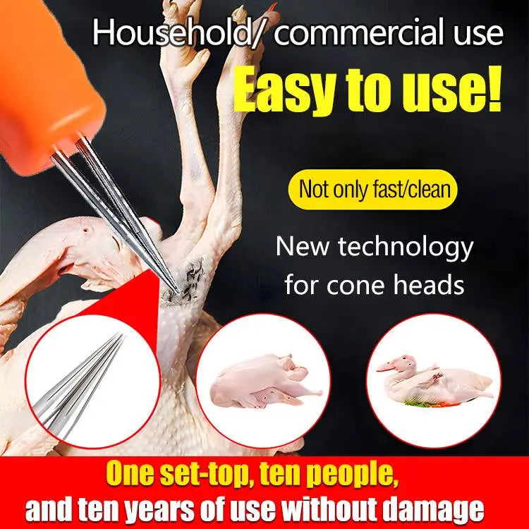 🐓🦆Prenosný elektrický sťahovák peria pre kurčatá, kačice, husi a hydinu (nabíjanie cez USB)