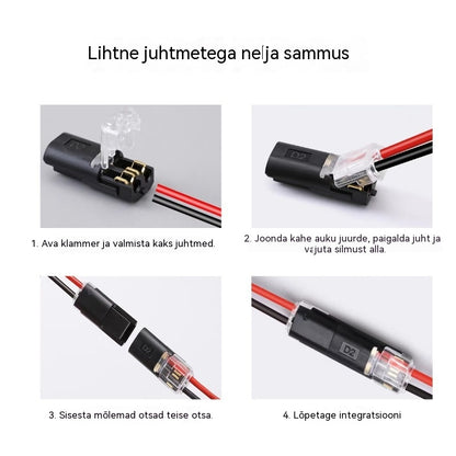 【50 eset 23 euro eest】Koormavaba juhtmeühendus lukustuspandlaga, turvalise sulguri ja libisemisvastase kattega
