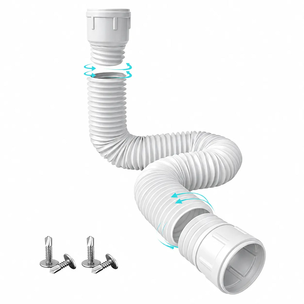 🏡 Kit de extensión flexible para bajante de canalón – Tubo de drenaje ajustable de 22 a 63 pulgadas con filtro de hojas para proteger los cimientos