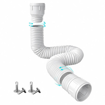 🏡 Kit de extensión flexible para bajante de canalón – Tubo de drenaje ajustable de 22 a 63 pulgadas con filtro de hojas para proteger los cimientos