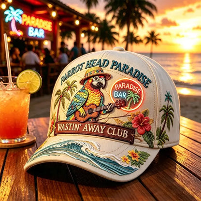 🦜🦜Gorra de béisbol con estampado retro de loro pirata