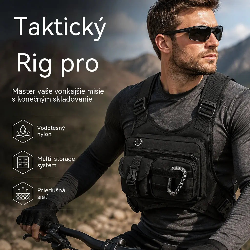 📢📢 Zľava 50 %! ⏰ Pánska taktická náprsná taška na outdoorové cyklistické oblečenie