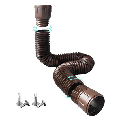 🏡 Kit de extensión flexible para bajante de canalón – Tubo de drenaje ajustable de 22 a 63 pulgadas con filtro de hojas para proteger los cimientos