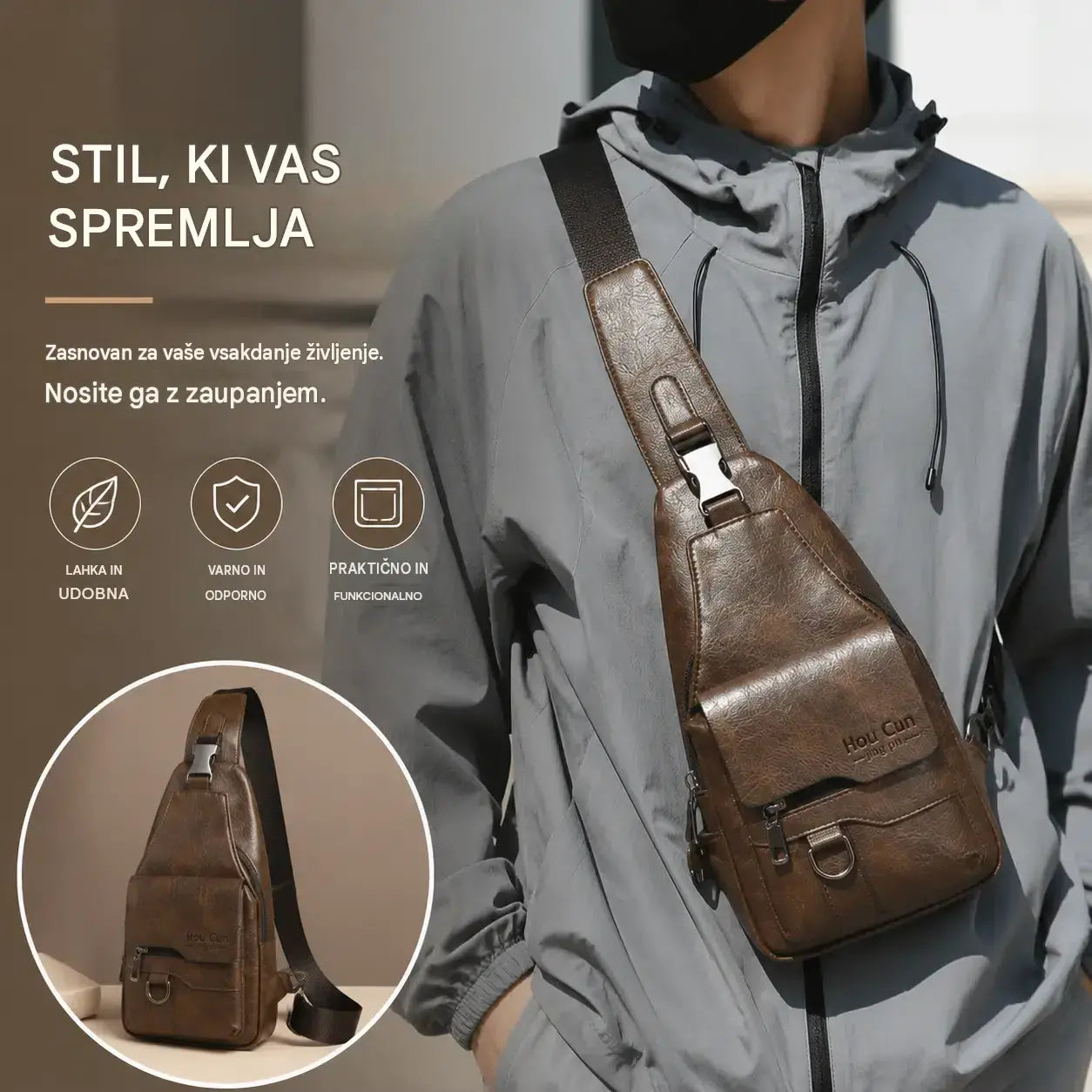 🎒 Retro-stilska vodoodporna torba iz pravega usnja: nepogrešljiv kos za vsakodnevne poti na delo.