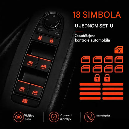 🚗 Fluorescentne naljepnice za gumbe u automobilu | Trenutačno pronađite kontrole čak i noću