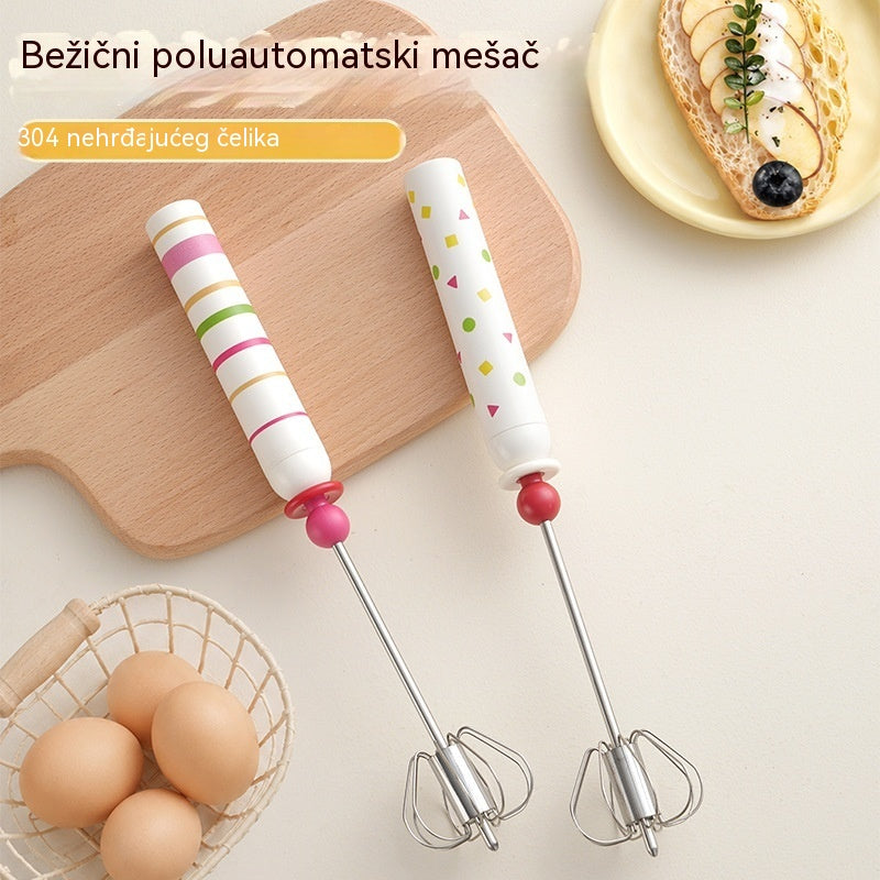 24 euro [Set od dva dijela] 🥚 Poluautomatska odvojiva mutilica za jaja, izrađena od nehrđajućeg čelika 304 ✨