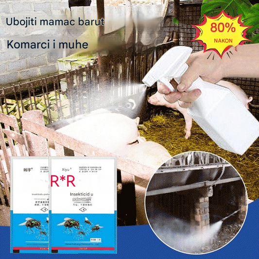 🦟Posebno dizajniran za ubijanje komaraca i muha na farmama, jedno pakiranje ubija buhe/skakavce/žohare/muhe/komarce!