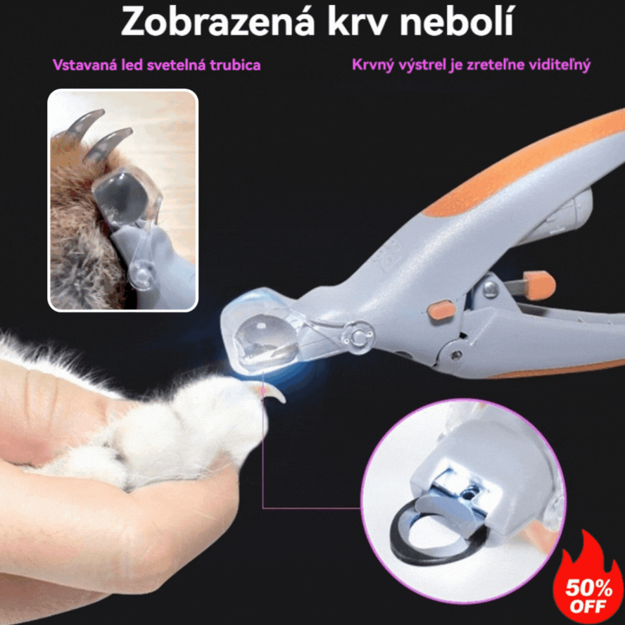 🎁✨🐶🐱LED osvetlenie - klieštiky na pazúry pre mačky a psov