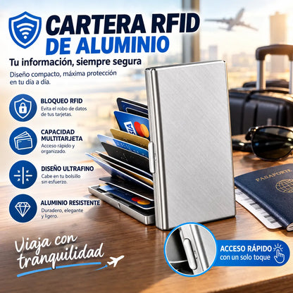 🛡️✨ Zaštitni držač kartica od nehrđajućeg čelika s RFID zaštitom — Kopča za kartice s anti-demagnetizirajućom kopčom, kompaktna i prijenosna 💳