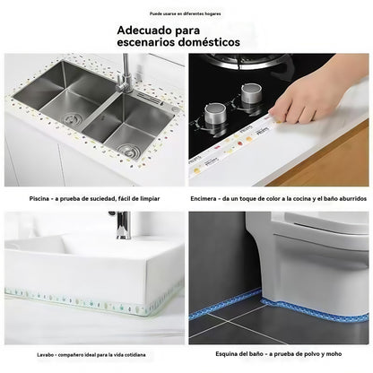 🔥3 artículos💧Cinta de sellado impermeable para cocina: detiene fugas rápidamente, previene el moho y resiste las manchas ✅[Color aleatorio]