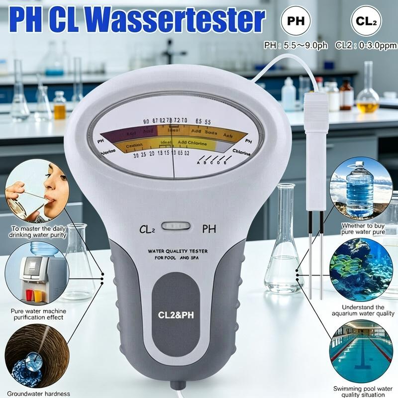 🔬💧 pH- és maradékklór- (Cl2) teszter – 50% kedvezmény! Mérje meg pontosan a medencevíz pH-értékét és maradékklór-szintjét: egyszerű, gyors és megbízható. 🔥🏊